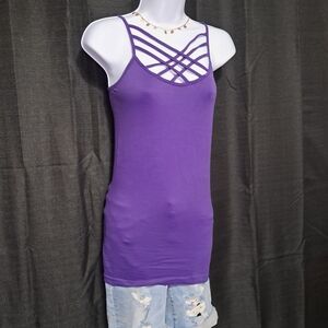 Purple Women's Strappy Tank Top